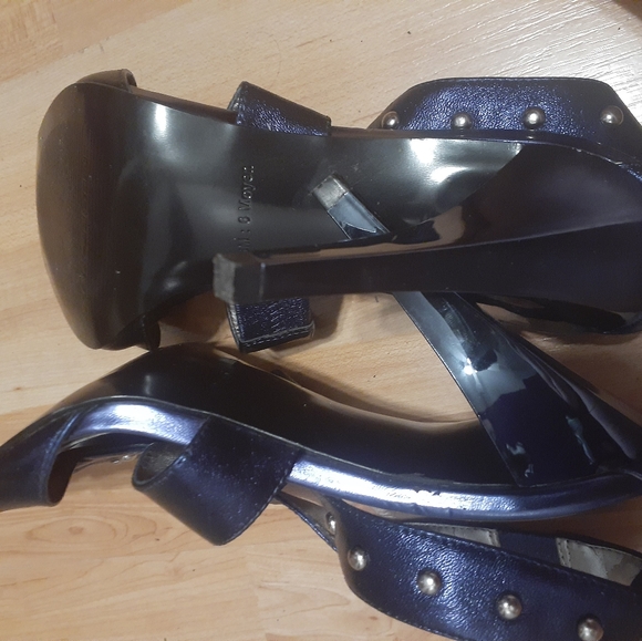 Navy Studded Heels - Picture 4 of 6